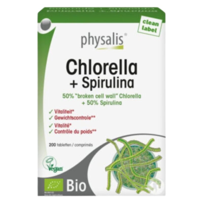 Physalis Chlorelle Spiruline 200 Comprimés Maroc Parachezvous ma