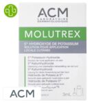 Produit de la marque ACM Molutrex Molluscum Contagiosum - 3ml sur un fond blanc avec un logo Parachezvous et celui de de la marque ACM