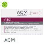 Produit de la marque ACM Vitix Complément Stress Oxydatif - 30 comprimés sur un fond blanc avec un logo Parachezvous et celui de de la marque ACM