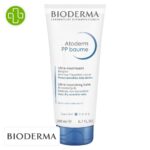 Produit de la marque Bioderma Atoderm PP Baume Ultra-Nourrissant - 200ml sur un fond blanc avec un logo Parachezvous et celui de de la marque Bioderma