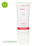 Produit de la marque Capiderma Rosacap Crème Anti-Rougeurs Visage Soins Intensifs - 40ml sur un fond blanc avec un logo Parachezvous et celui de de la marque Capiderma