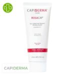 Produit de la marque Capiderma Rosacap Gel Dermo-Nettoyant Démaquillant Soins Intensifs - 200ml sur un fond blanc avec un logo Parachezvous et celui de de la marque Capiderma