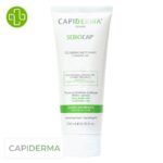 Produit de la marque Capiderma Sebiocap Gel Dermo-Nettoyant - 200ml sur un fond blanc avec un logo Parachezvous et celui de de la marque Capiderma