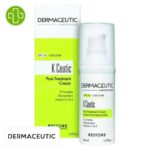 Produit de la marque Dermaceutic K-Ceutic Crème Post-Traitement Spf50 - 30ml sur un fond blanc avec un logo Parachezvous et celui de de la marque Dermaceutic