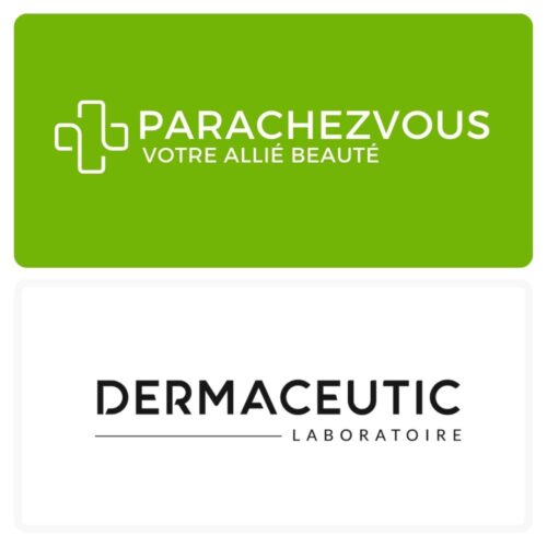Logo de la marque dermaceutic maroc et celui de la parapharmacie en ligne parachezvous