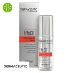 Produit de la marque Dermaceutic Tri Vita C30 Sérum - 30ml sur un fond blanc avec un logo Parachezvous et celui de de la marque Dermaceutic
