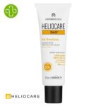 Produit de la marque Heliocare 360° AK Émulsion Solaire Spf50 - 50ml sur un fond blanc avec un logo Parachezvous et celui de de la marque Heliocare
