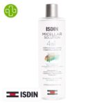 Produit de la marque Isdin Eau Micellaire Démaquillante 4 en 1 - 400ml sur un fond blanc avec un logo Parachezvous et celui de la marque ISDIN