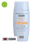 Produit de la marque Isdin Fotoprotector Fusion Gel Sport Solaire Spf50 - 100ml sur un fond blanc avec un logo Parachezvous et celui de la marque ISDIN