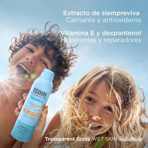 Isdin Fotoprotector Pediatrics Spray Wet Skin Solaire Spf50 250ml Destockage 2