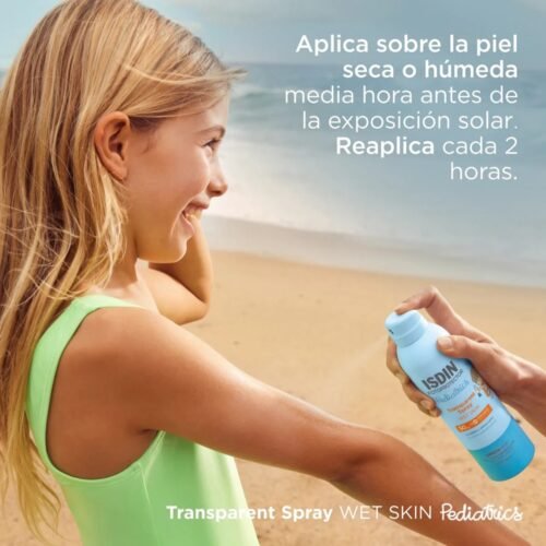 Isdin Fotoprotector Pediatrics Spray Wet Skin Solaire Spf50 250ml Destockage 3