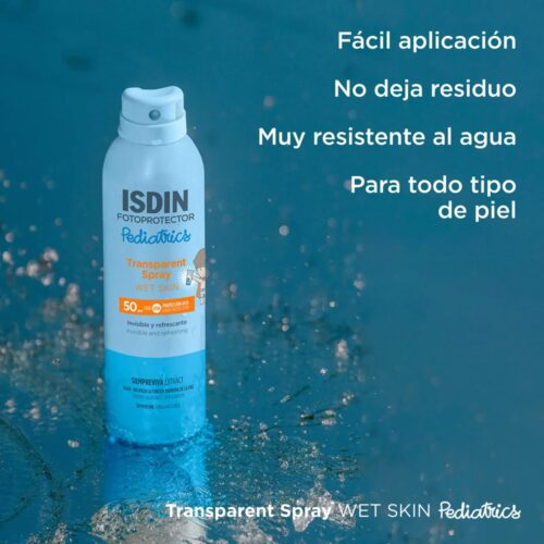 Isdin Fotoprotector Pediatrics Spray Wet Skin Solaire Spf50 250ml Destockage 6