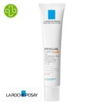Produit de la marque La Roche-Posay Effaclar Duo(+) Spf30 Soin Correcteur Désincrustant Anti-UV – 40ml sur un fond blanc avec un logo Parachezvous et celui de de la marque La Roche-Posay