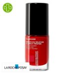 Produit de la marque La Roche-Posay Toleriane Respectissime Silicium Rouge Parfait Vernis à Ongles – 6ml sur un fond blanc avec un logo Parachezvous et celui de de la marque La Roche-Posay