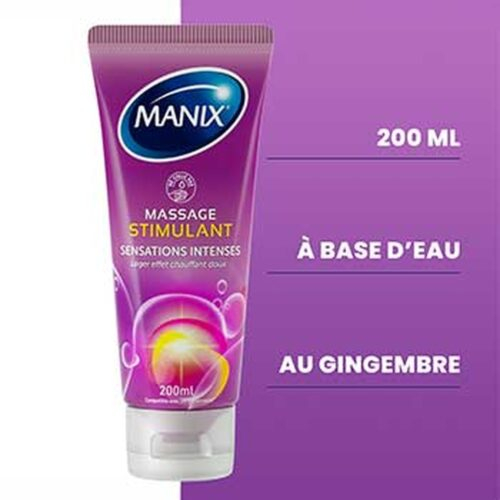 Manix Gel De Massage Stimulant Sensations Intenses Effet Chauffant 200ml 2