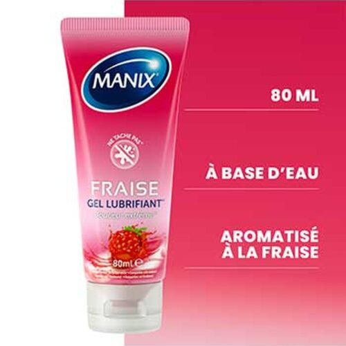 Manix Gel Lubrifiant Fraise Douceur Extreme 80ml 2