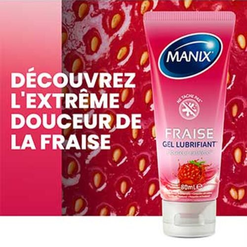 Manix Gel Lubrifiant Fraise Douceur Extreme 80ml 3