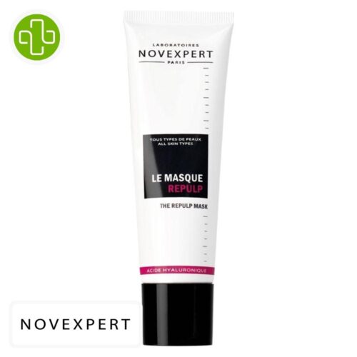 Produit de la marque Novexpert Ha Masque Repulp Repulpant - 50ml sur un fond blanc avec un logo Parachezvous et celui de de la marque Novexpert