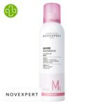 Produit de la marque Novexpert Mg Brume Magnésium Apaisante Protectrice - 150ml sur un fond blanc avec un logo Parachezvous et celui de de la marque Novexpert