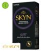 Produit de la marque Manix Skyn Elite Préservatifs Ultra-Fins & Ultra-Doux - 10 unités sur un fond blanc avec un logo Parachezvous et celui de de la marque Skyn