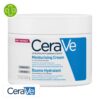 Produit de la marque CeraVe Baume Hydratant Peaux Sèches à Très Sèches - 340g sur un fond blanc avec un logo Parachezvous et celui de de la marque CeraVe