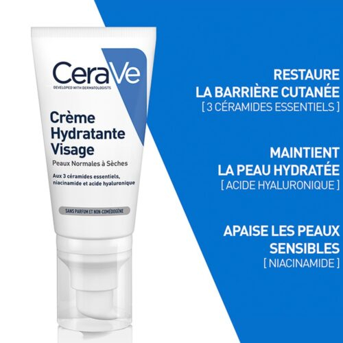 Cerave Creme Hydratante Visage Peau Normale A Seche 52ml 4