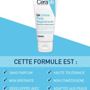 Cerave Sa Creme Pieds Regenerante Tres Secs Abimes Rugeux 88ml 2
