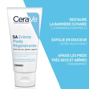 Cerave Sa Creme Pieds Regenerante Tres Secs Abimes Rugeux 88ml 3