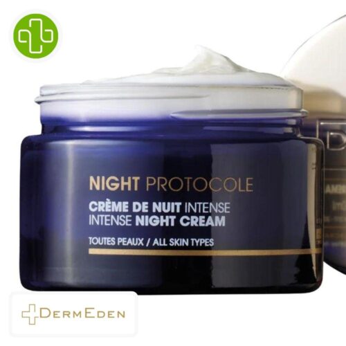 Produit de la marque Dermeden Night Protocole Crème de Nuit Anti-Âge & Anti-Taches - 50ml sur un fond blanc avec un logo Parachezvous celui de de la marque Dermeden