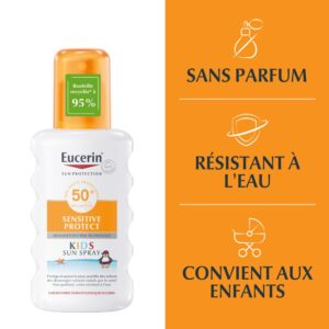Eucerin Sun Sensitive Protect Kids Spray Solaire Spf50 200ml Destockage 5
