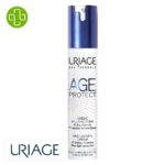 Produit de la marque Uriage Age Protect Crème Anti-Âge Multi-Actions – 40ml sur un fond blanc avec un logo Parachezvous et celui de de la marque Uriage