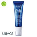 Produit de la marque Uriage Age Protect Soin Combleur Multi-Corrections Anti-Âge Instantané – 30ml sur un fond blanc avec un logo Parachezvous et celui de de la marque Uriage