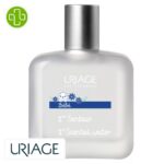 Produit de la marque Uriage Bébé 1ère Senteur Eau de Soin Parfumée - 50ml sur un fond blanc avec un logo Parachezvous et celui de de la marque Uriage