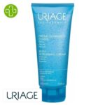 Produit de la marque Uriage Crème Gommante Exfoliante Hydratante Corps – 200ml sur un fond blanc avec un logo Parachezvous et celui de de la marque Uriage