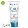 Produit de la marque Uriage Eau Thermale Crème d’Eau Légère Hydratante Protectrice Spf20 – 40ml sur un fond blanc avec un logo Parachezvous et celui de de la marque Uriage