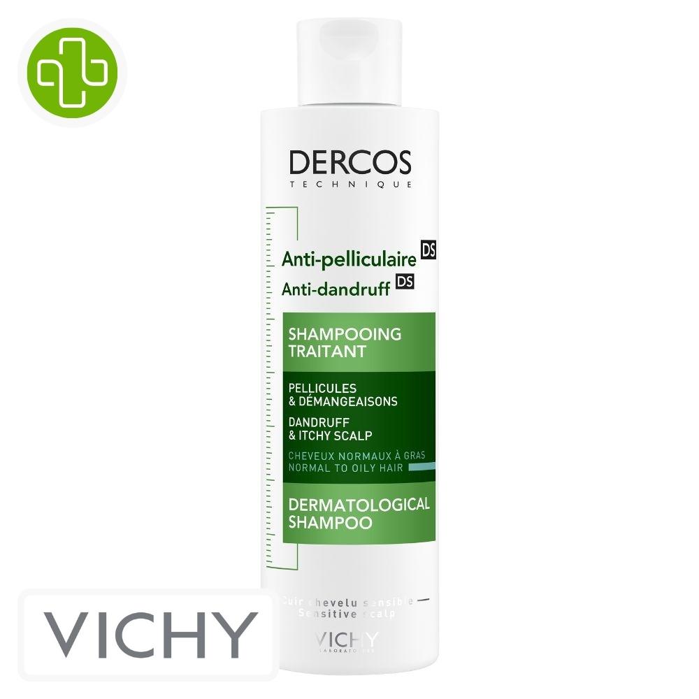 Vichy dercos technique shampooing anti-pelliculaire cheveux normaux à gras - 200ml prix maroc parapharmacie en ligne parachezvous