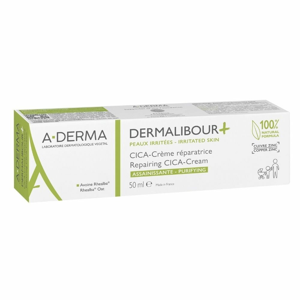 A-derma dermalibour+ cica-crème réparatrice assanissante - 50ml