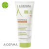Produit de la marque A-Derma Exomega Control Crème Émolliente Anti-Grattage - 200ml sur un fond blanc avec un logo Parachezvous et celui de de la marque A-Derma