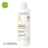 Produit de la marque A-Derma Exomega Control Gel Moussant Émollient Anti-Grattage - 500ml sur un fond blanc avec un logo Parachezvous et celui de de la marque A-Derma