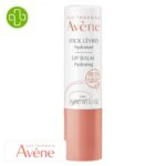 Produit de la marque Avène Stick Lèvres Hydratant - 4g sur un fond blanc avec un logo Parachezvous et celui de de la marque Avène