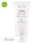 Produit de la marque Avène Trixera Nutrition Baume Apaisant Nutri-Fluide - 200ml sur un fond blanc avec un logo Parachezvous et celui de de la marque Avène