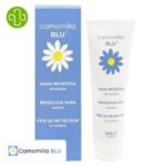 Produit de la marque Camomilla Blu Pâte de Protection - 100ml sur un fond blanc avec un logo Parachezvous et celui de de la marque Camomilla Blu