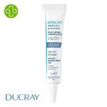 Produit de la marque Ducray Keracnyl Stop Boutons Gel Asséchant - 10ml sur un fond blanc avec un logo Parachezvous et celui de D1la marque DUCRAY
