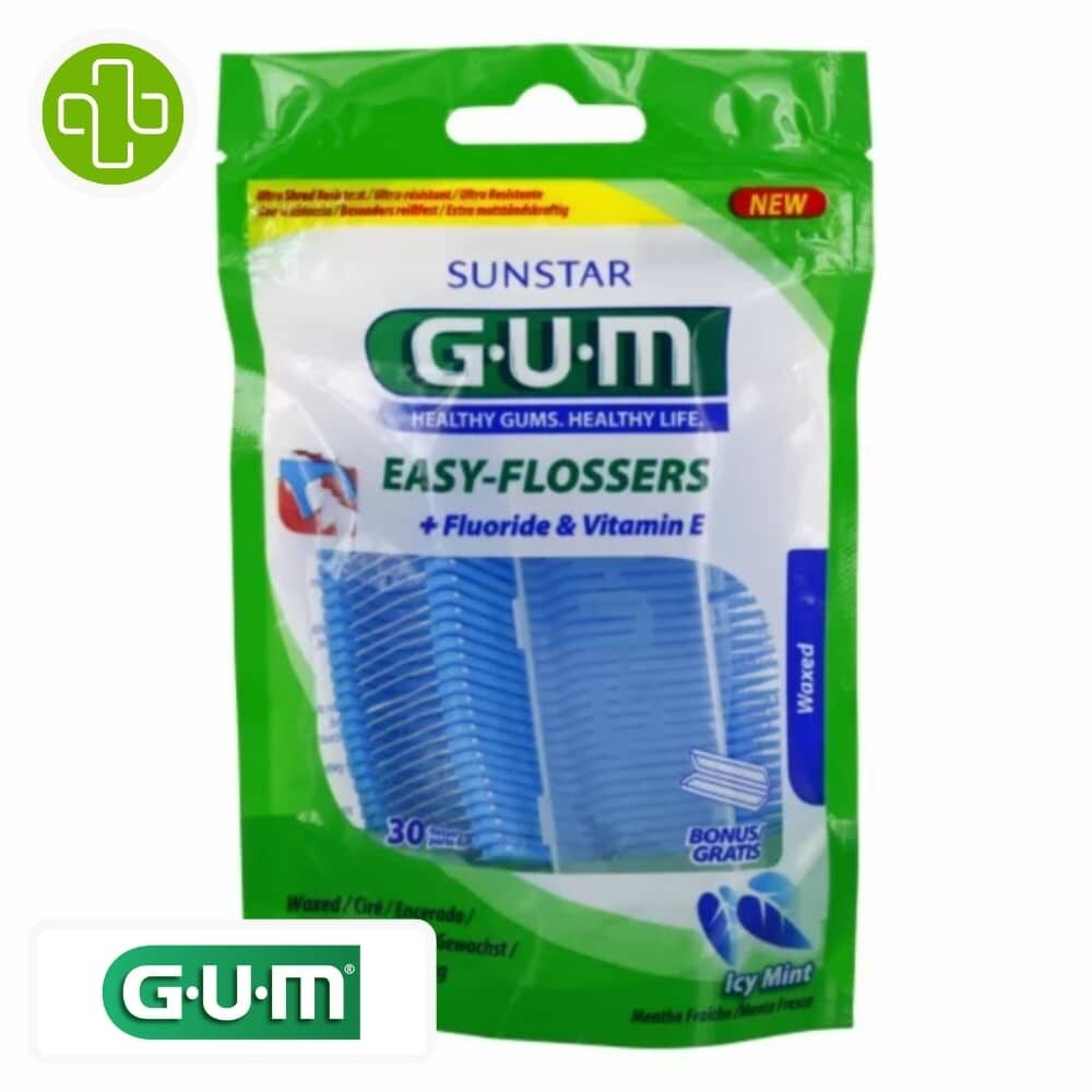 Gum Easy Flossers Cire Et Fluoride 890