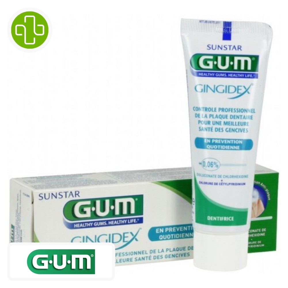Gum gingidex dentifrice