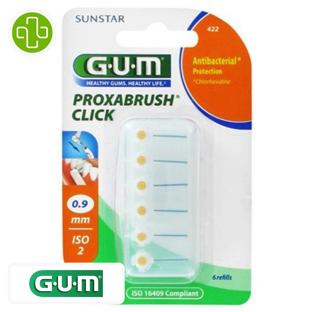 Gum proxabrush click recharges 422 - 0. 9 mm