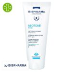 Produit de la marque Isispharma Neotone Body Lait Corps Intensif Anti-Taches – 100ml sur un fond blanc avec un logo Parachezvous et celui de de la marque Isispharma