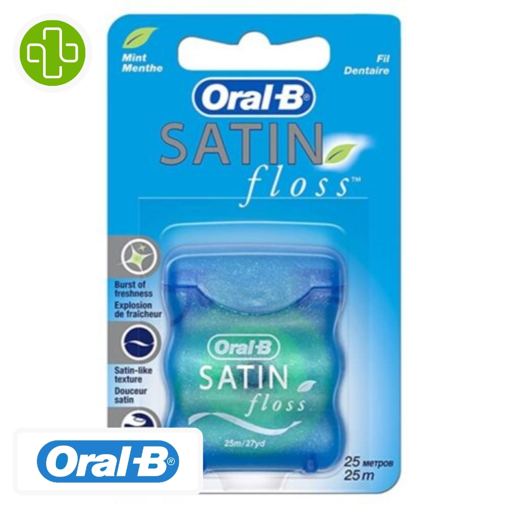 Oral-b satin floss fil dentaire - menthe