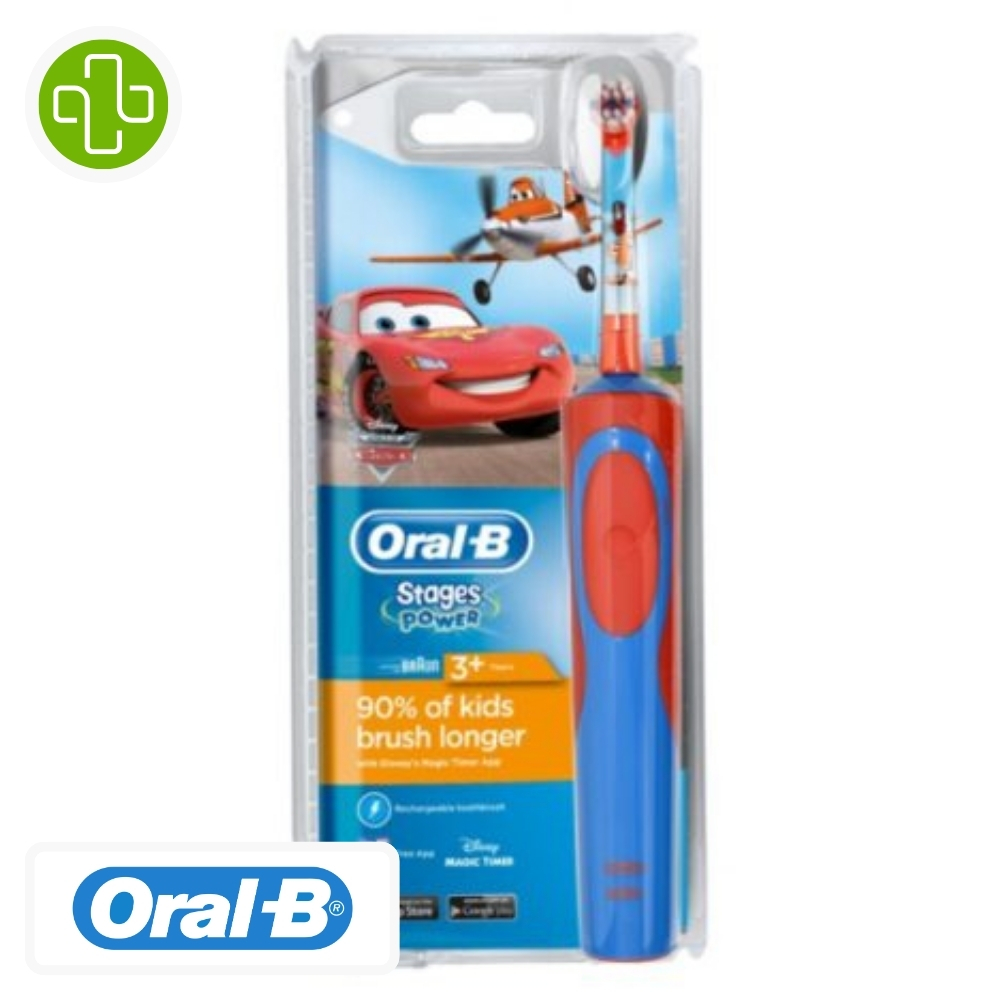 Oral-b stages power cars brosse a dents electriques pour enfants - rechargeable