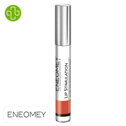 Produit de la marque Eneomey Lip Stimulation Gloss Volumateur Repulpant - 4ml sur un fond blanc avec un logo Parachezvous celui de de la marque Eneomey